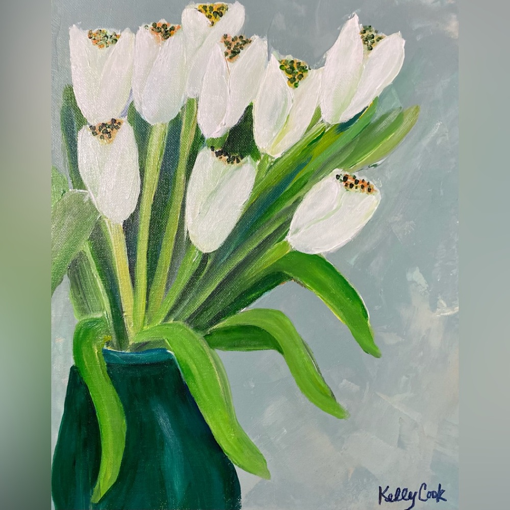 Tulip Kisses - In Gallery,  will repaint when purchased.